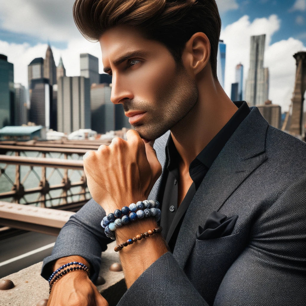 Pulsera Signature Single Sodalita Azul Claro