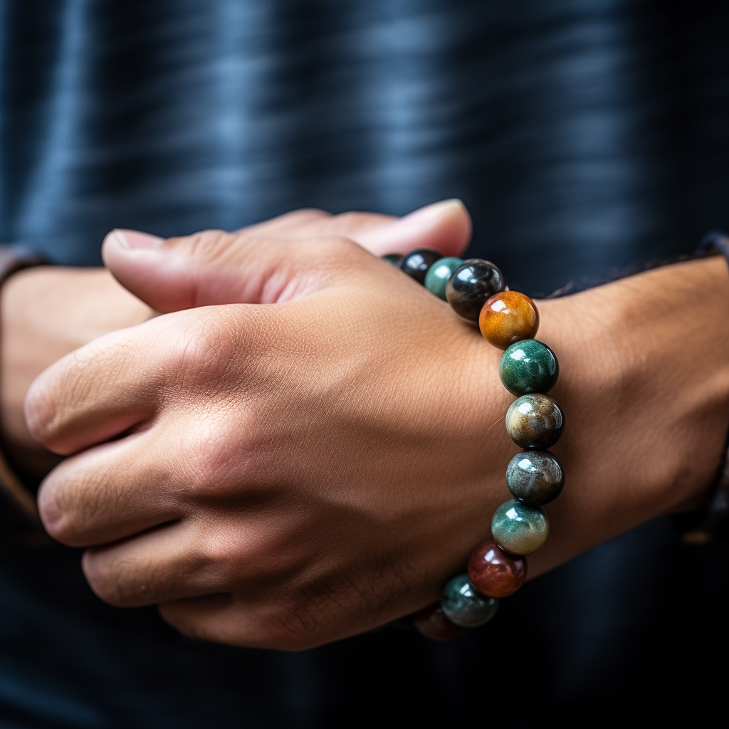 Pulsera Signature Single Ágata Multicolor Ajustable