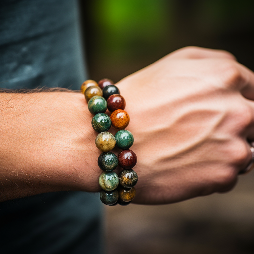 Pulsera Signature Single Ágata Multicolor Ajustable