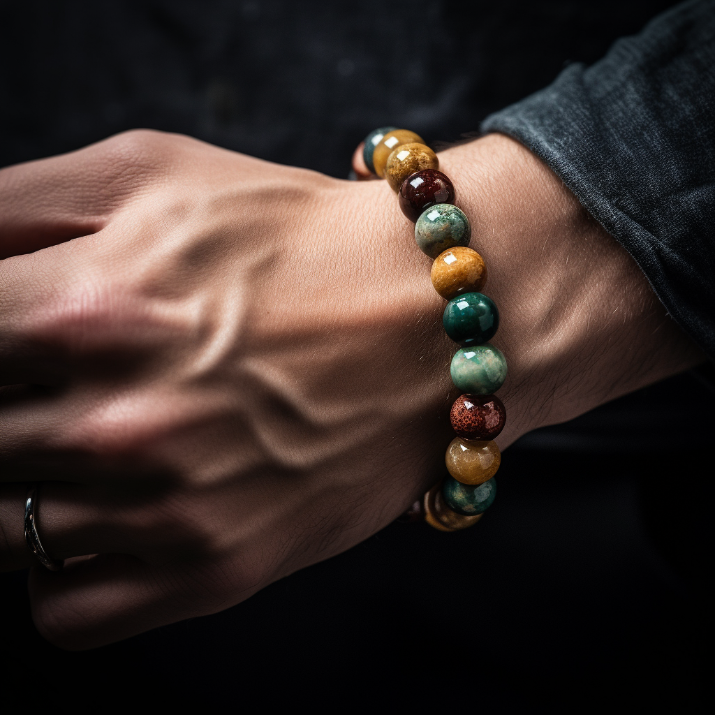 Pulsera Signature Single Ágata Multicolor Ajustable