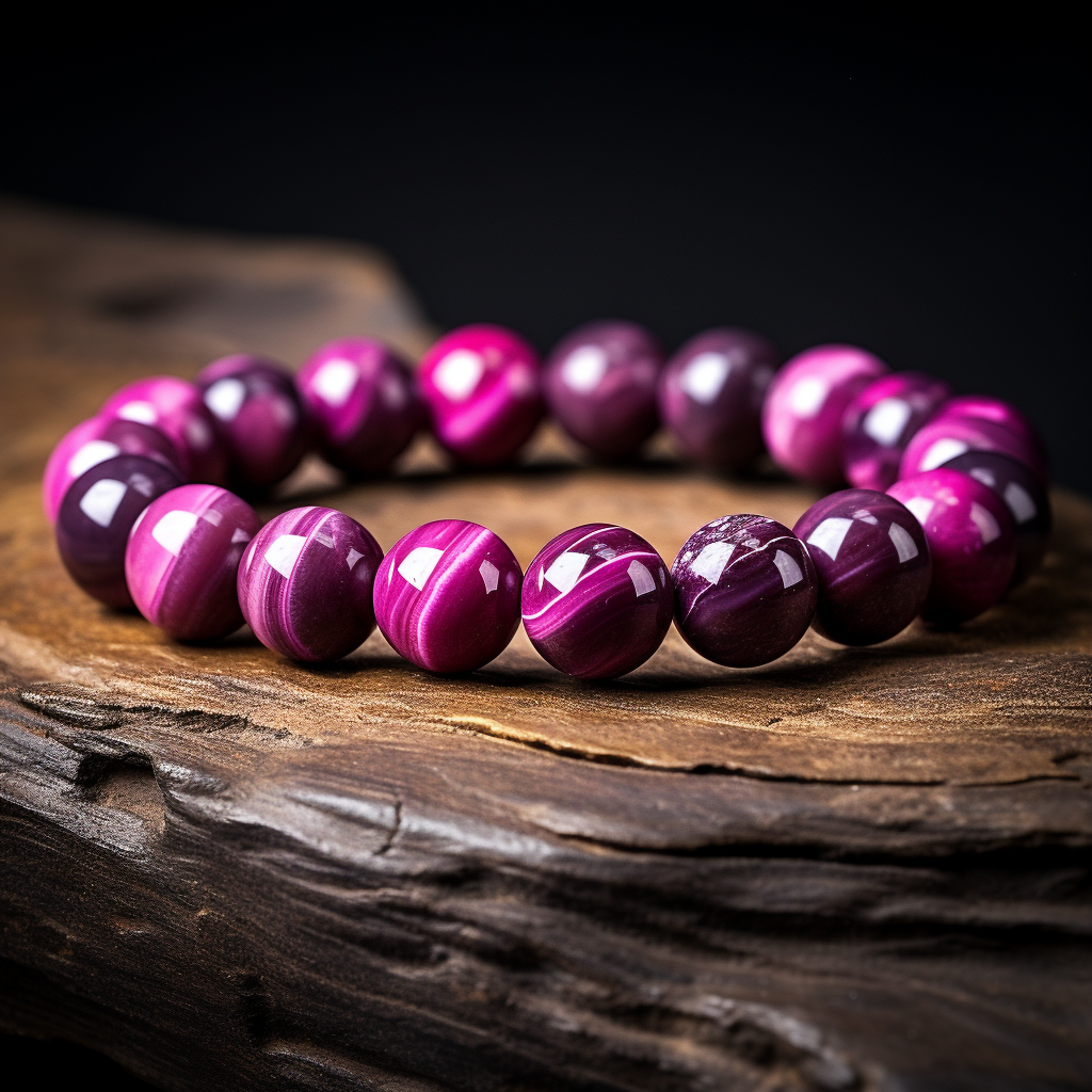 Pulsera Signature Single Ojo de Tigre Rosado