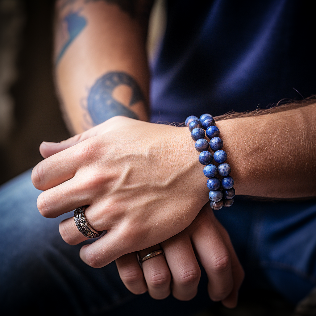 Pulsera Signature Single Sodalita Azul Claro