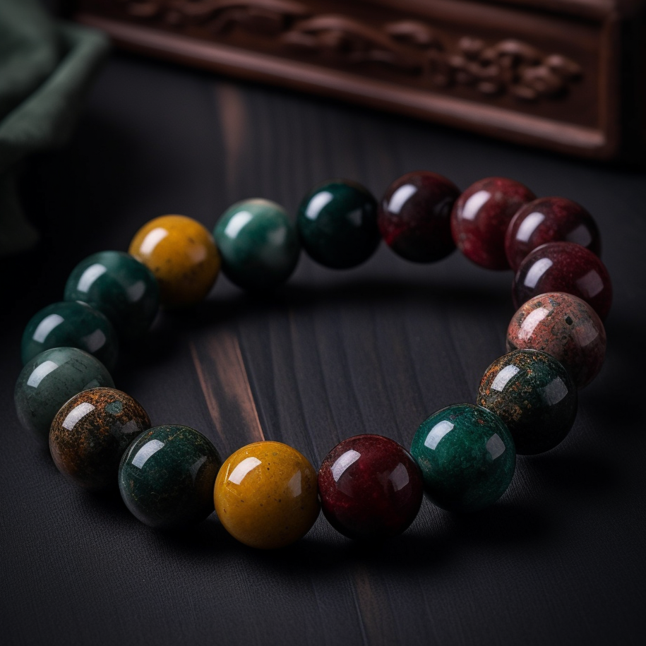Agate Multicolor Signature Single Bracelet