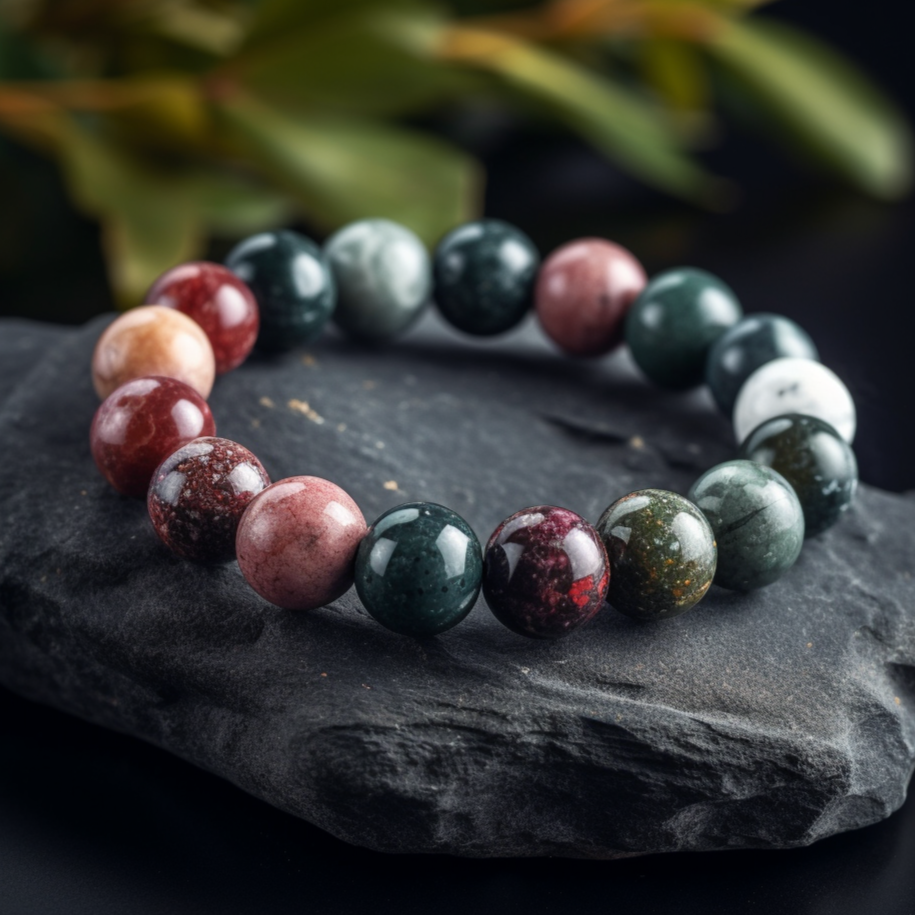 Agate Multicolor Signature Single Bracelet