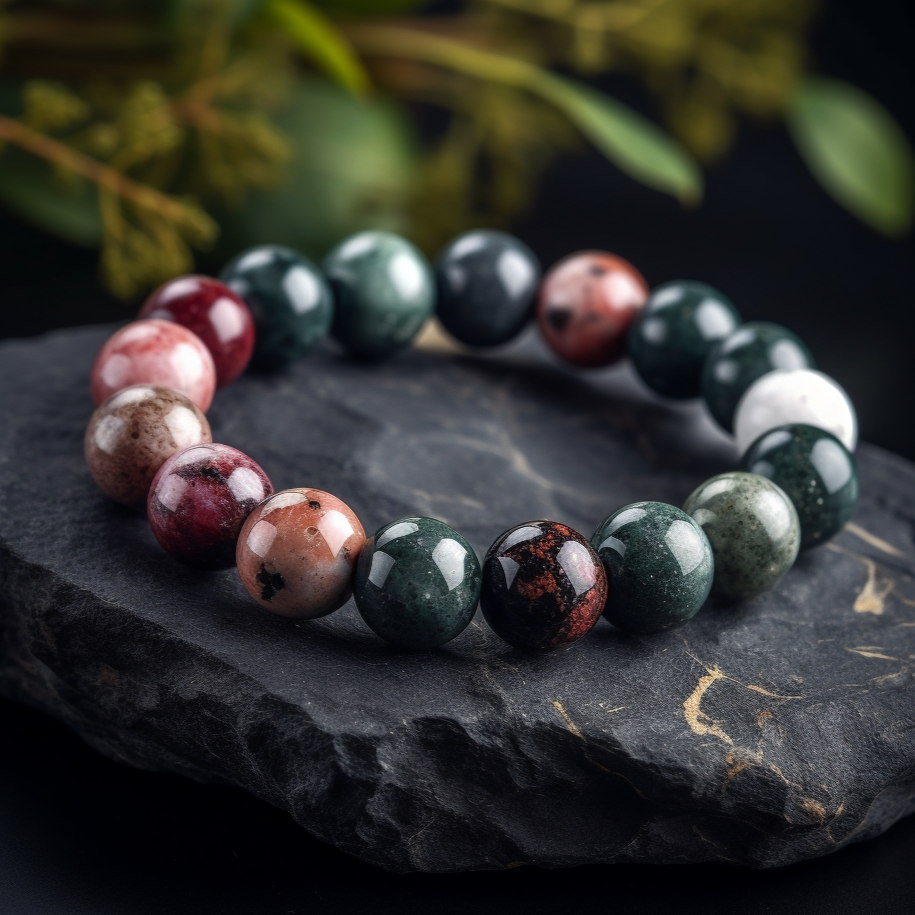 Agate Multicolor Signature Single Bracelet