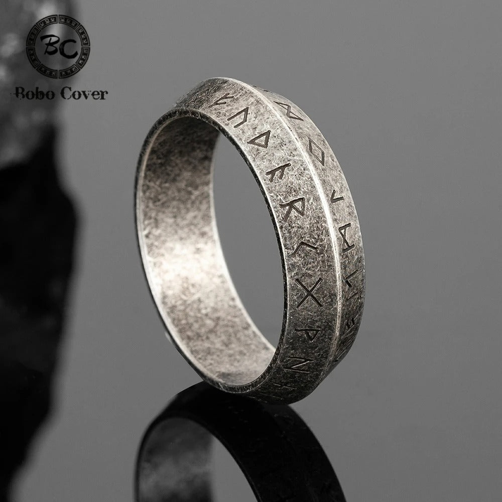 Anillo Vikingo Doble Face Antique Silver