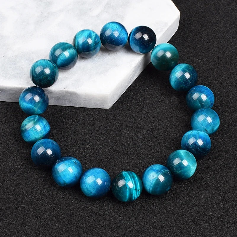 Signature Single Bracelet Blue Tiger Eye 8mm