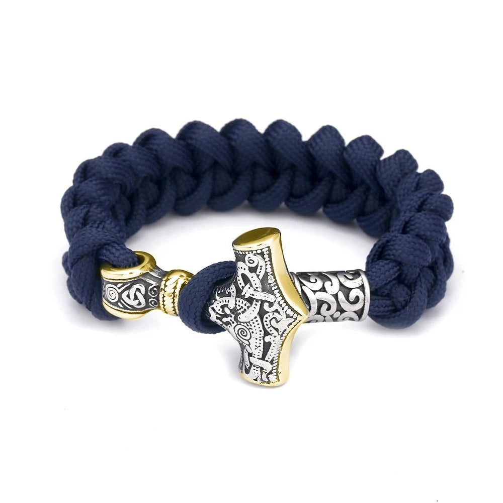 Pulsera Vikingo Mjolnir Thor Trenzada
