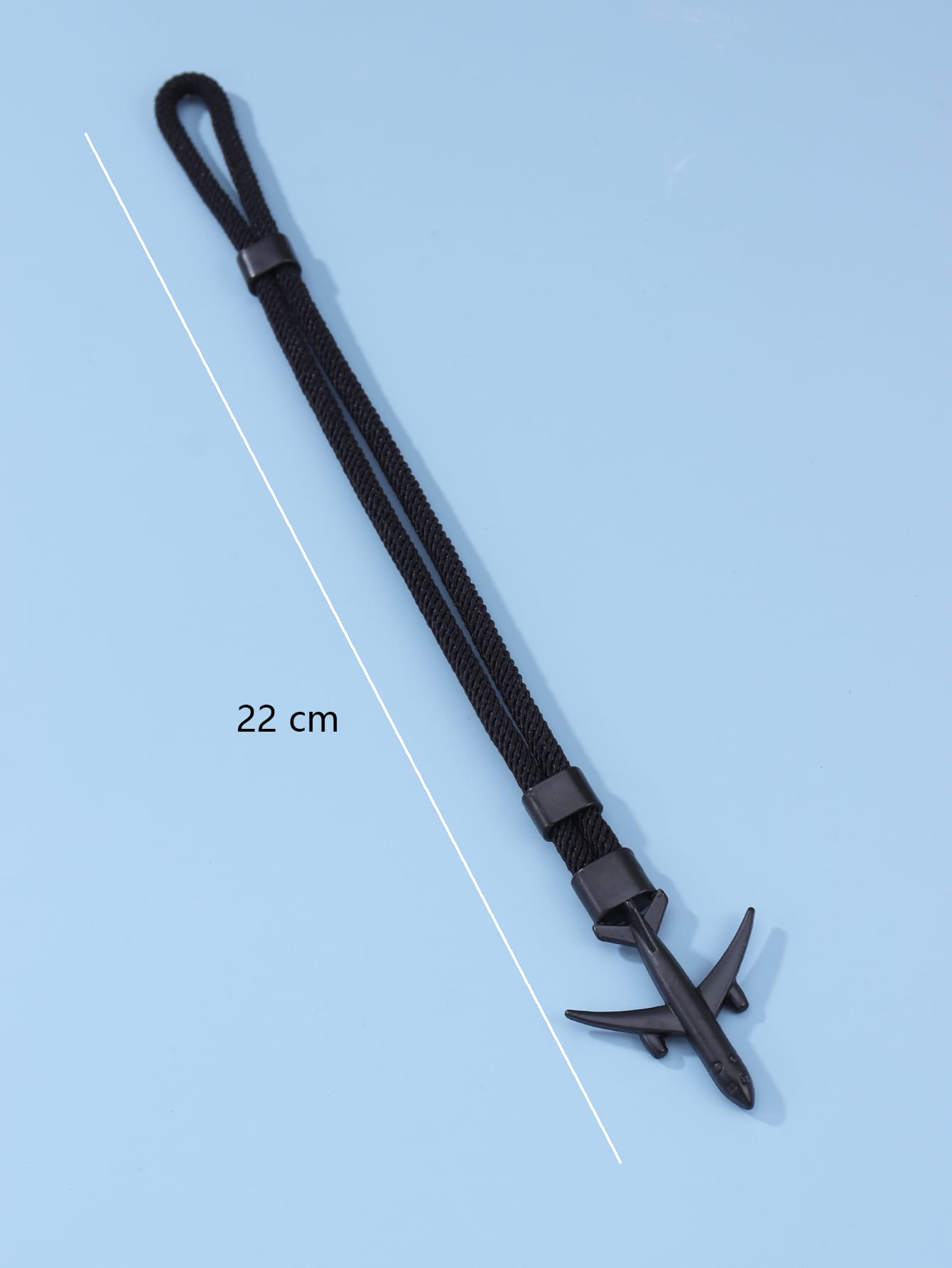 Men Bracelet with black airplane design