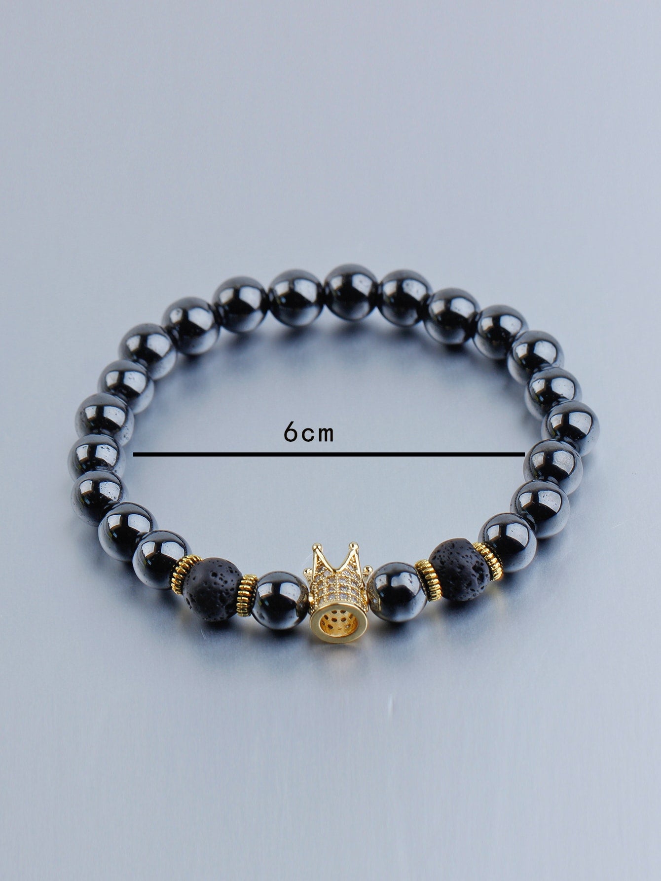 Crown Design Rhinestone Bead Bracelet