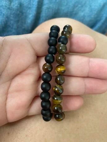 2 piece bracelet with men's bead