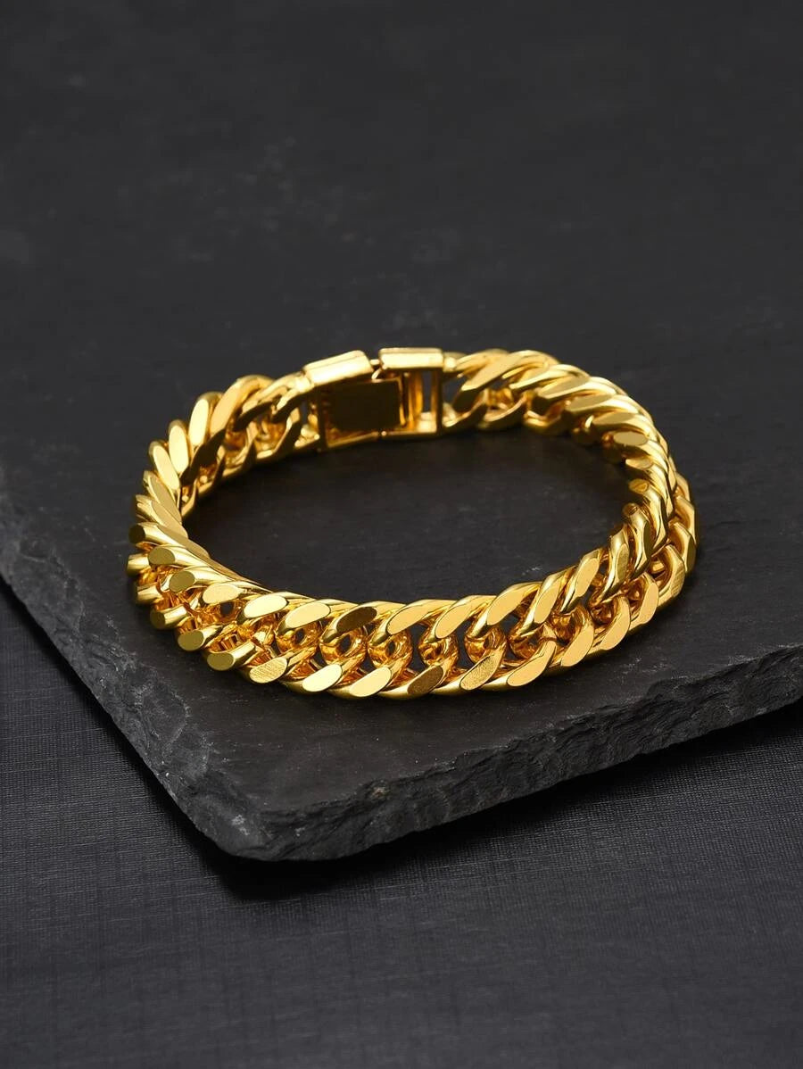 Minimalist chain bracelet in stainless steel