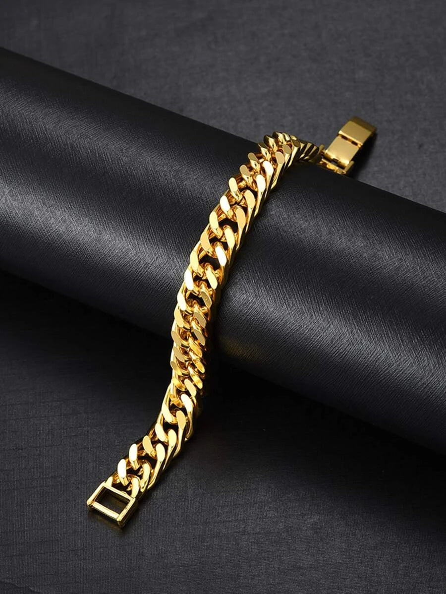Minimalist chain bracelet in stainless steel