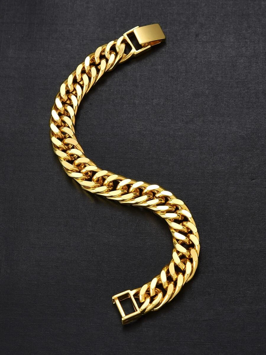 Minimalist chain bracelet in stainless steel