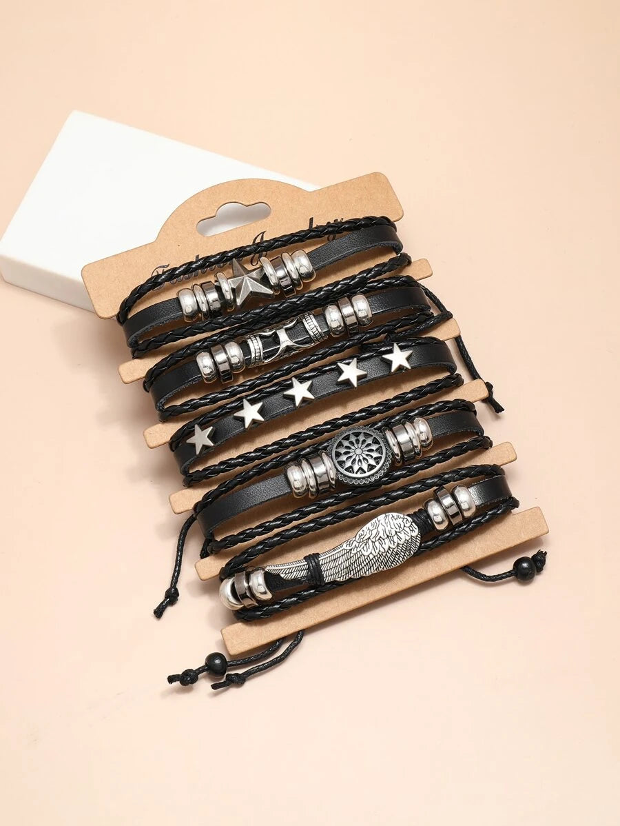 5-piece bracelet with star design