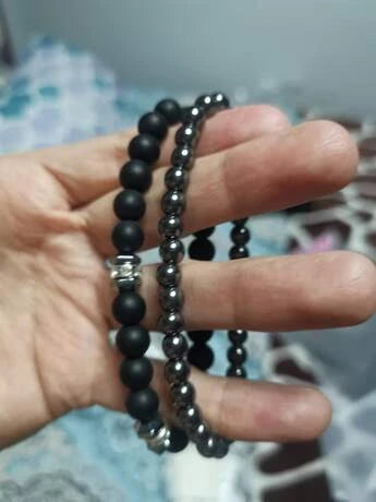 2 pieces men's bracelet with bead