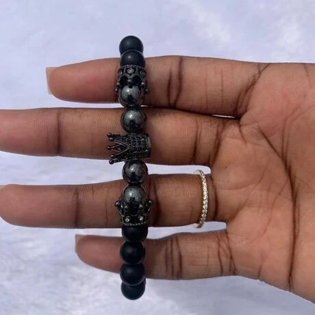 Crown Beaded Bracelet