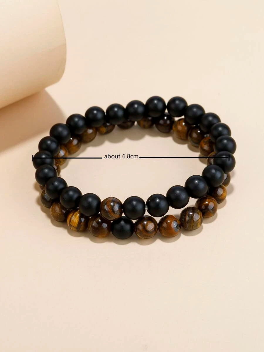 2 piece bracelet with men's bead
