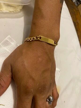 2-piece bracelet with rectangle design
