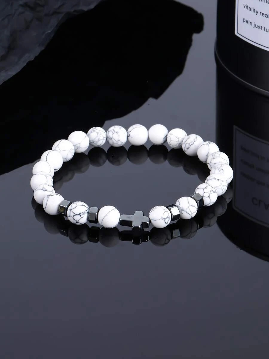 Bracelet with cross decoration bead