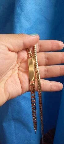 2-piece bracelet with rectangle design