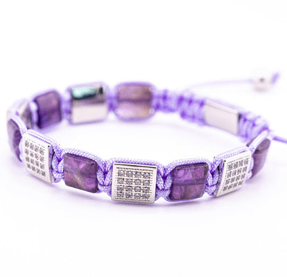 Mia Luxury Gemcube Amatista Silver