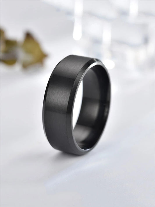 Black minimalist ring