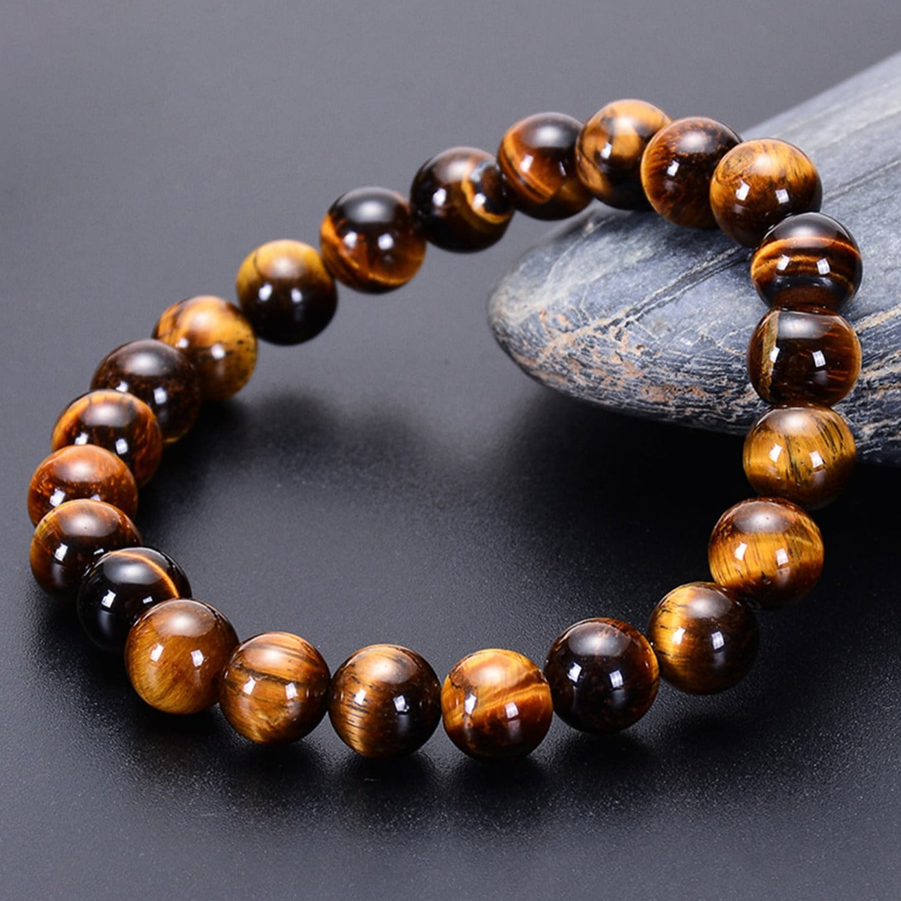 Signature Single Red Tiger Eye Bracelet