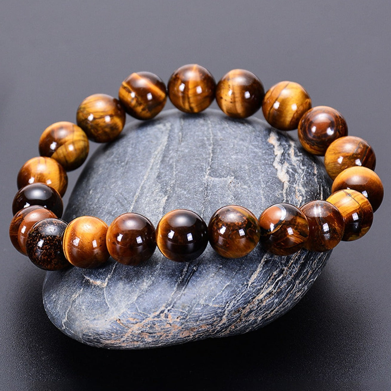 Signature Single Red Tiger Eye Bracelet