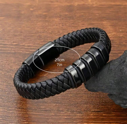 Pulsera trenzada negra