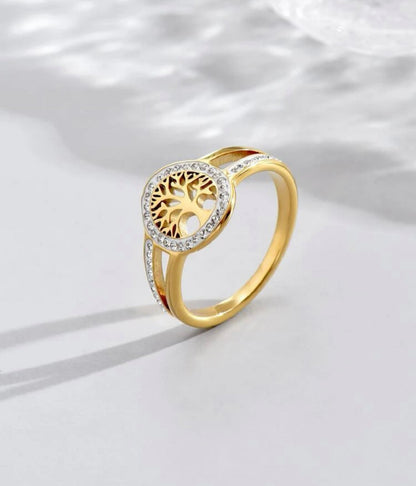 Sortija de dama Anillo árbol de la vida talla 8
