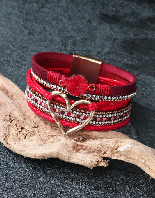 Mia - Brazalete a capas Rubi