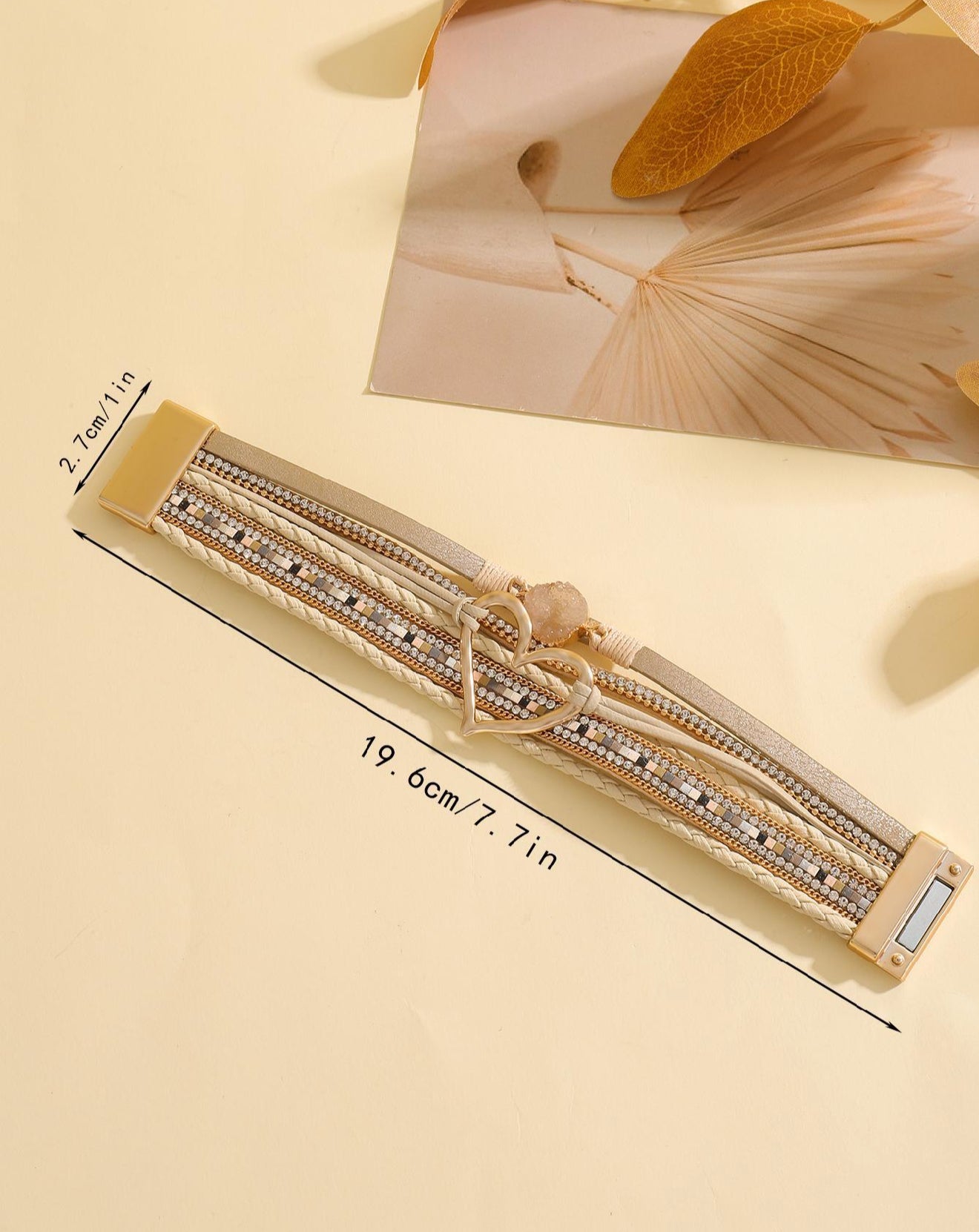 Mia - Brazalete a capas Katia con adorno de corazón