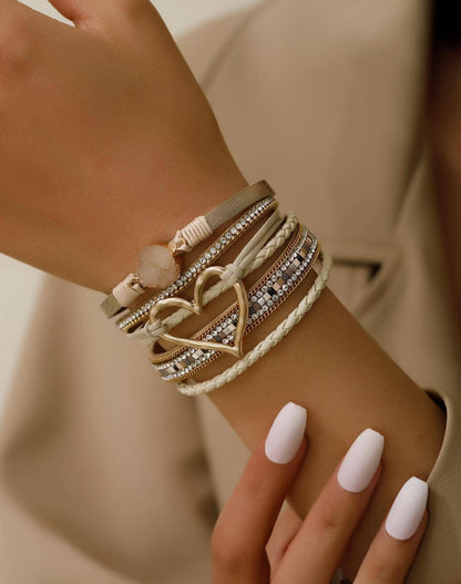 Mia - Brazalete a capas Katia con adorno de corazón