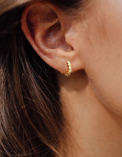 MIA - Pendientes de Plata 925 dorado con plateado