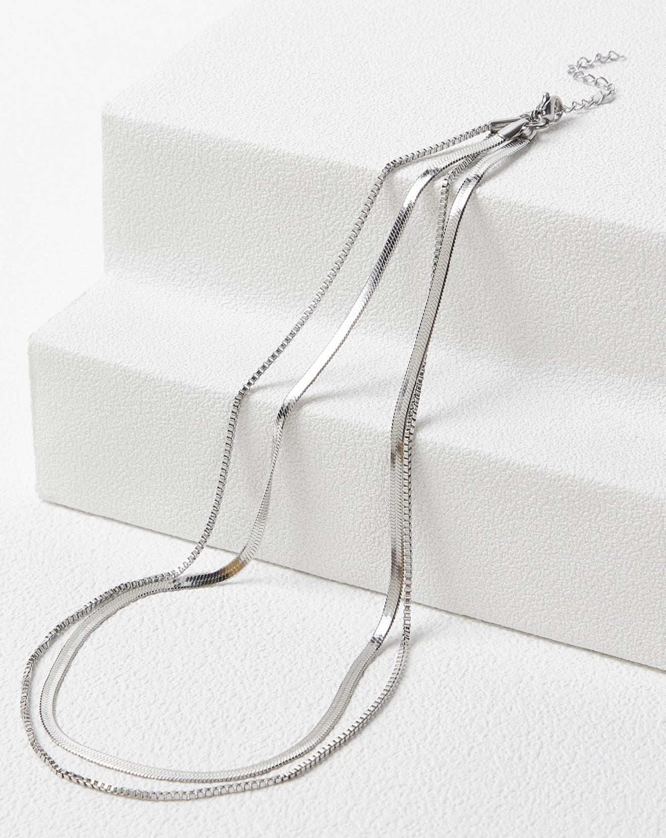 Mia Collar Lucía en Acero Inoxidable Plateado