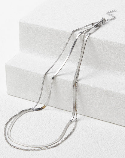 Mia Collar Lucía en Acero Inoxidable Plateado