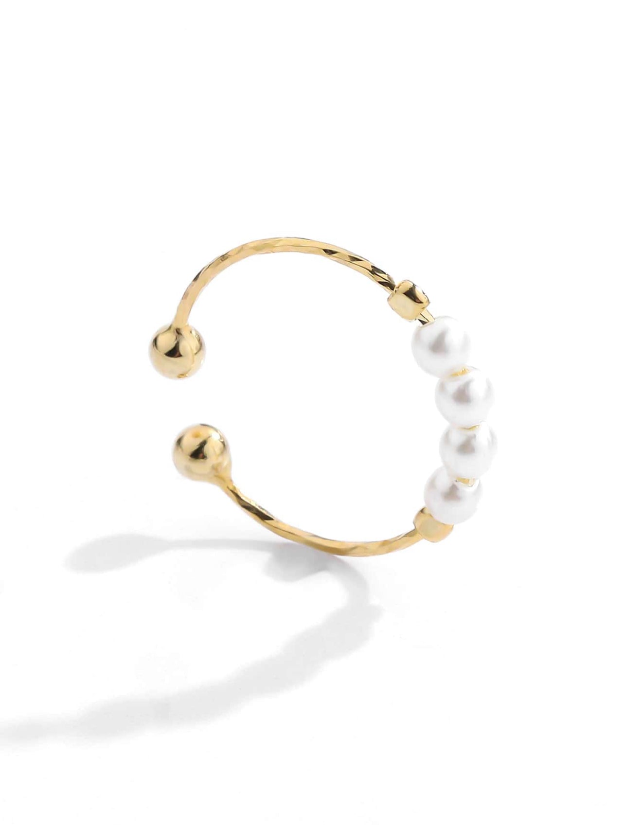 Sortija de dama en Plata con adorno de Perlas de Imitación