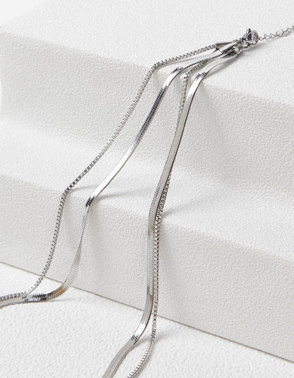 Mia Collar Lucía en Acero Inoxidable Plateado