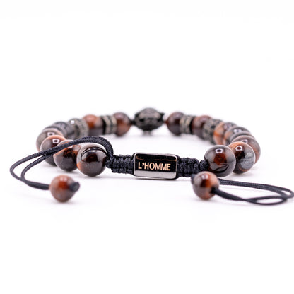 Pulsera Signature Black Panther Ojo de Tigre Rojo