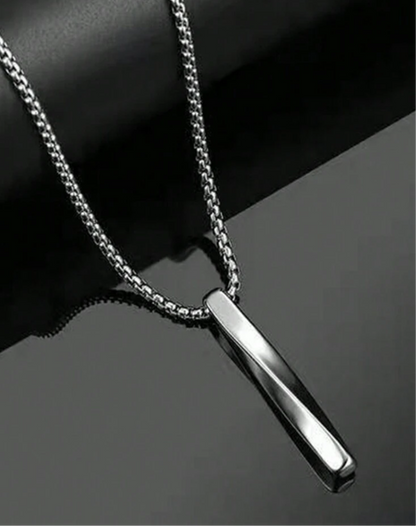 Collar con diseño rectangular en espiral negro