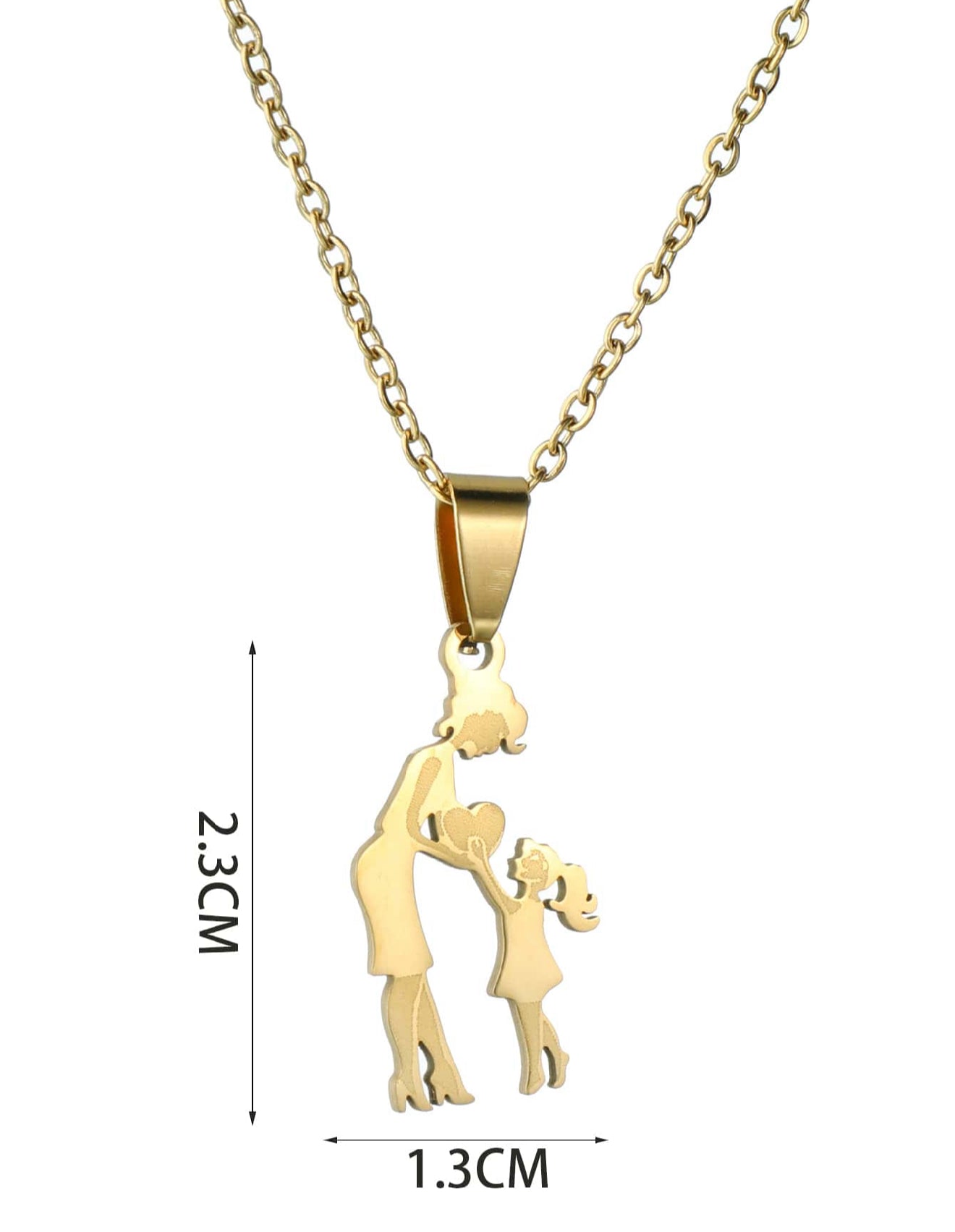 Mia Collar Mommy en Acero Inoxidable Dorado