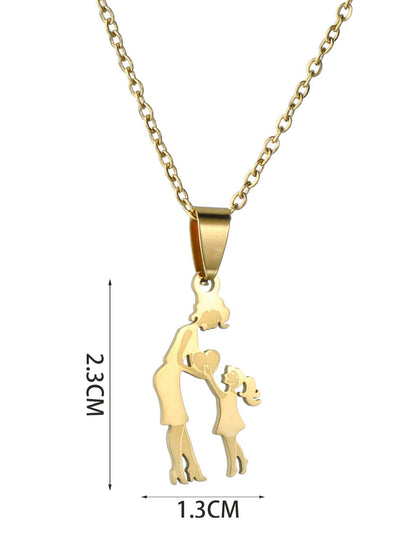 Mia Collar Mommy en Acero Inoxidable Dorado