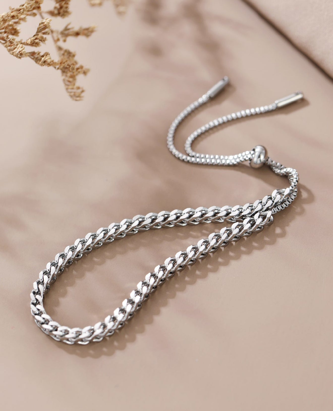 MIA - Brazalete ajustable trenzada en Acero Inoxidable