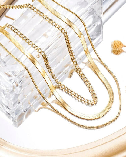 Mia Set de collares Rubi Dorado