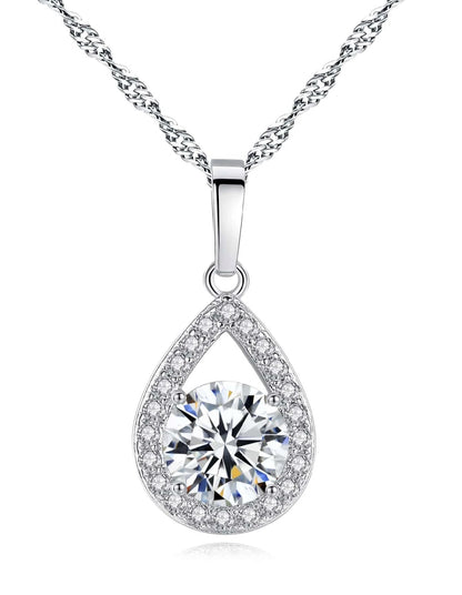 Mia Collar minimalista con dije de circonio plateado Karla