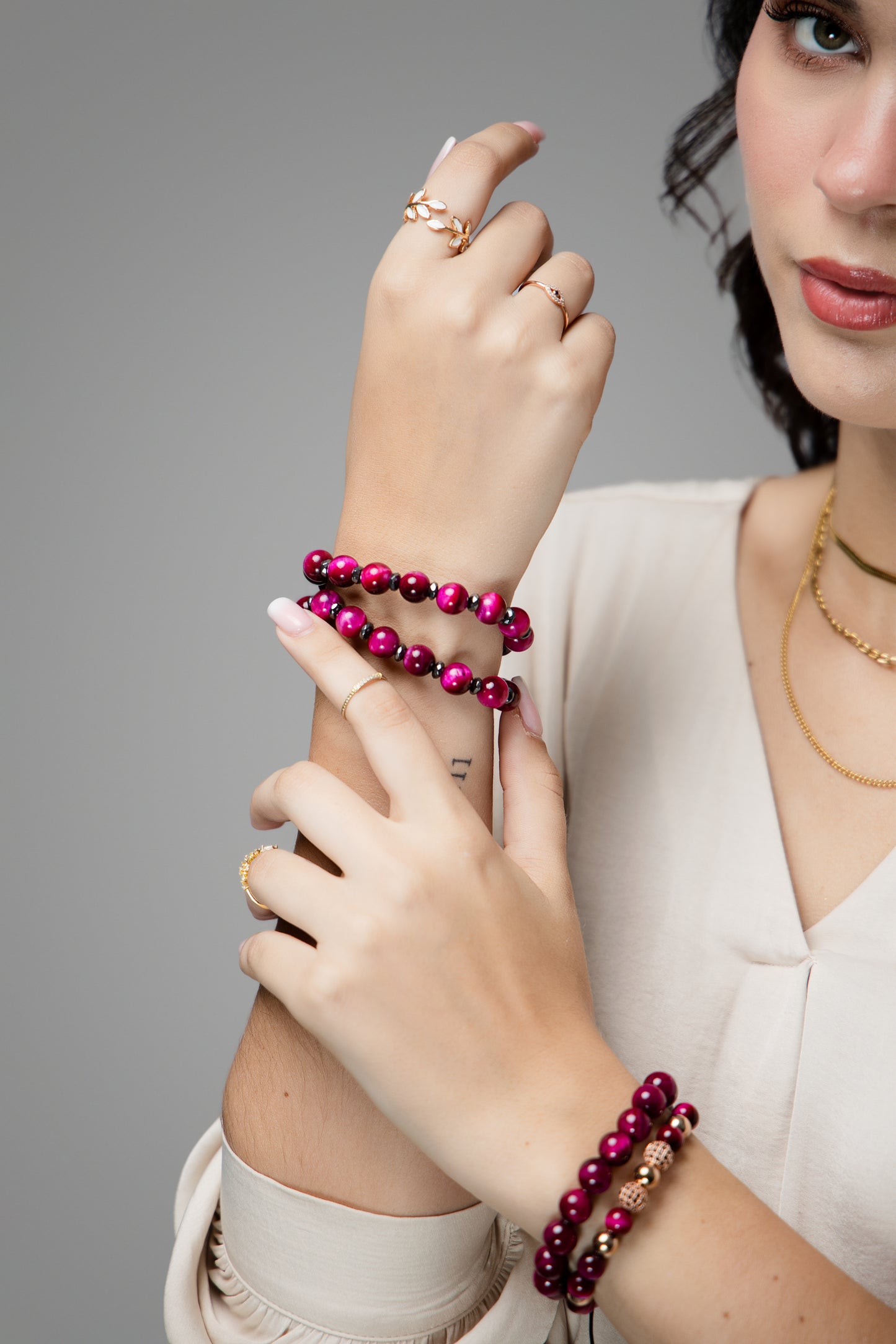 Mia Luxury Dracarys Ojo de tigre Fucsia