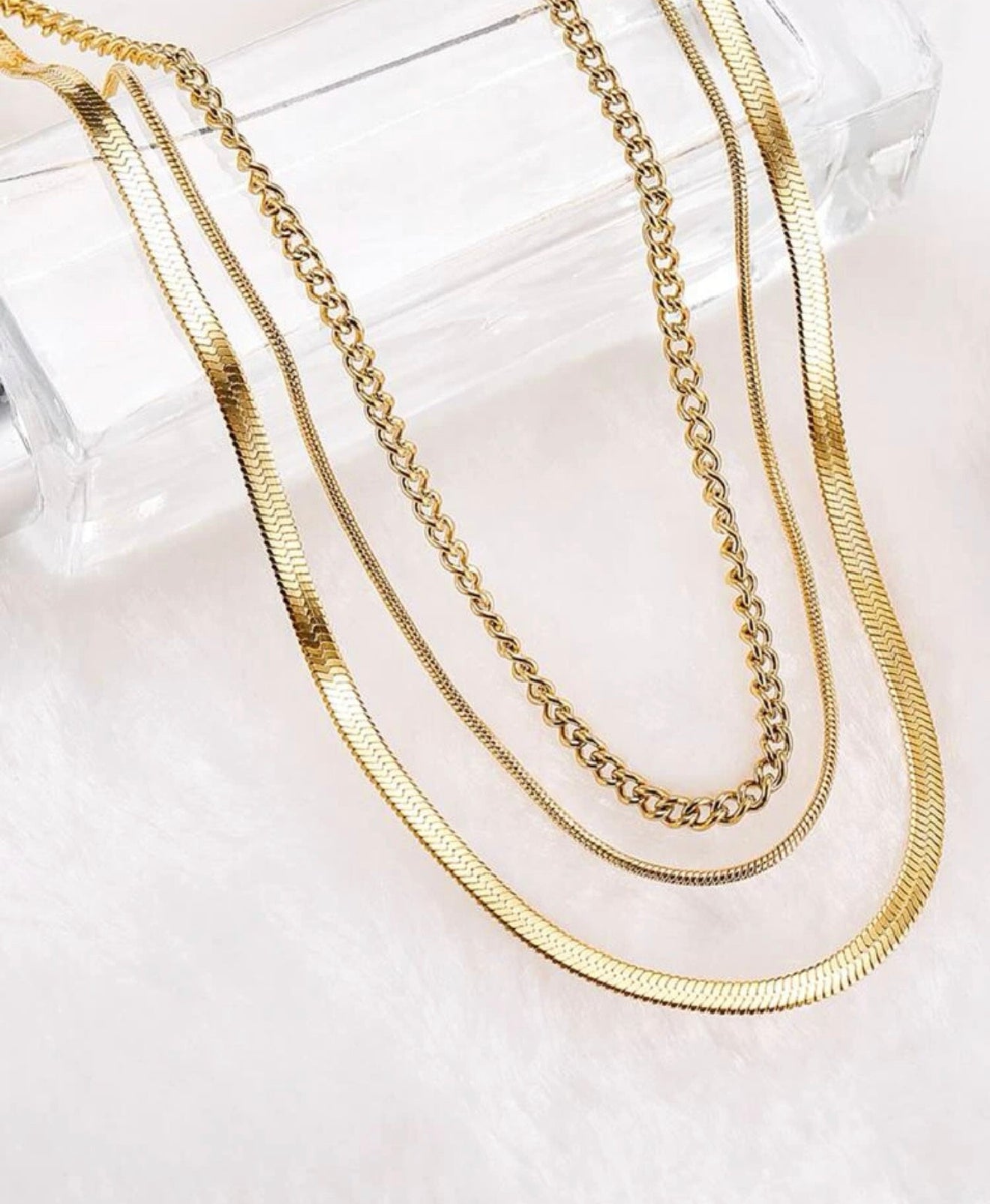 Mia Set de collares Rubi Dorado