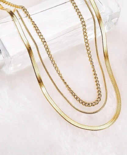 Mia Set de collares Rubi Dorado