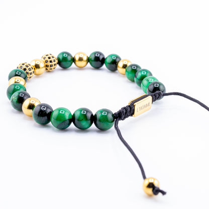 Pulsera Signature Radiance Ojo de Tigre Verde